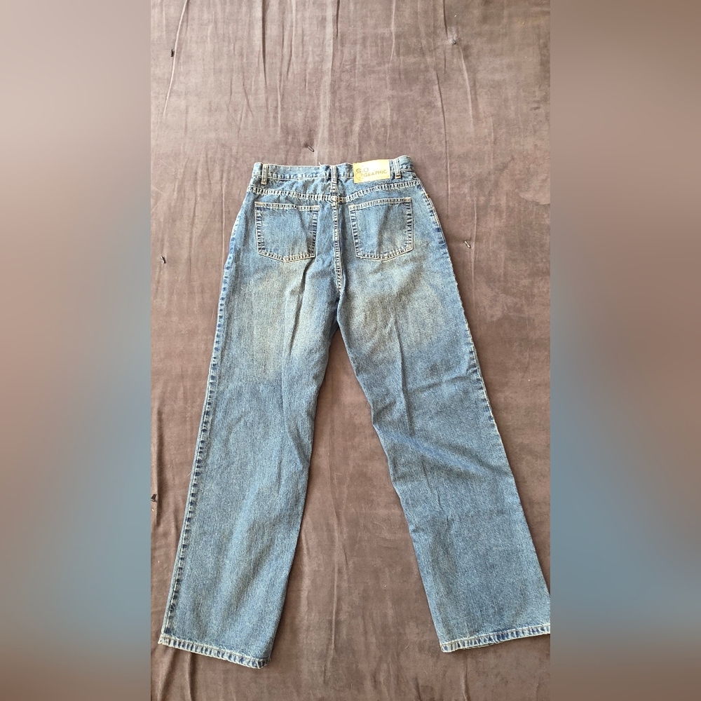 Vintage 100% Cotton Classic Men's Blue Straight-Leg Jeans - Picture 5 of 5